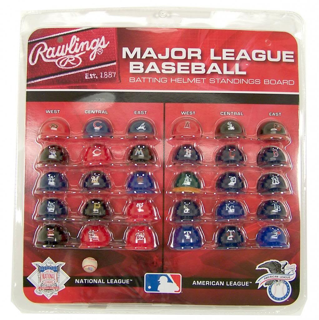 スポーツ MAJOR LEAGUE HELMET STANDING BOARD MLB Major League Baseball Deluxe Helmet Standings Board, Mini, Red